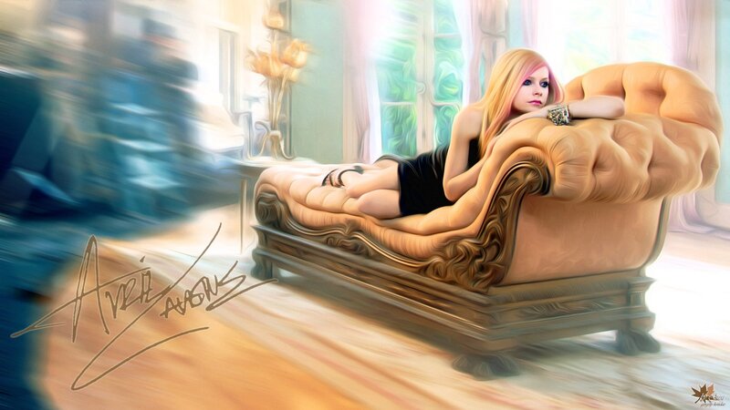 Woman on Chaise Lounge — Beige, Serene, Afternoon, Digital Art