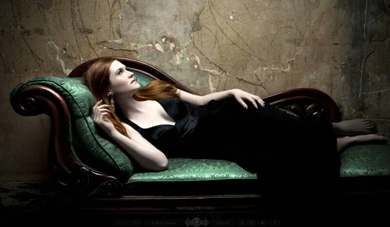 Woman on Chaise Lounge — Green