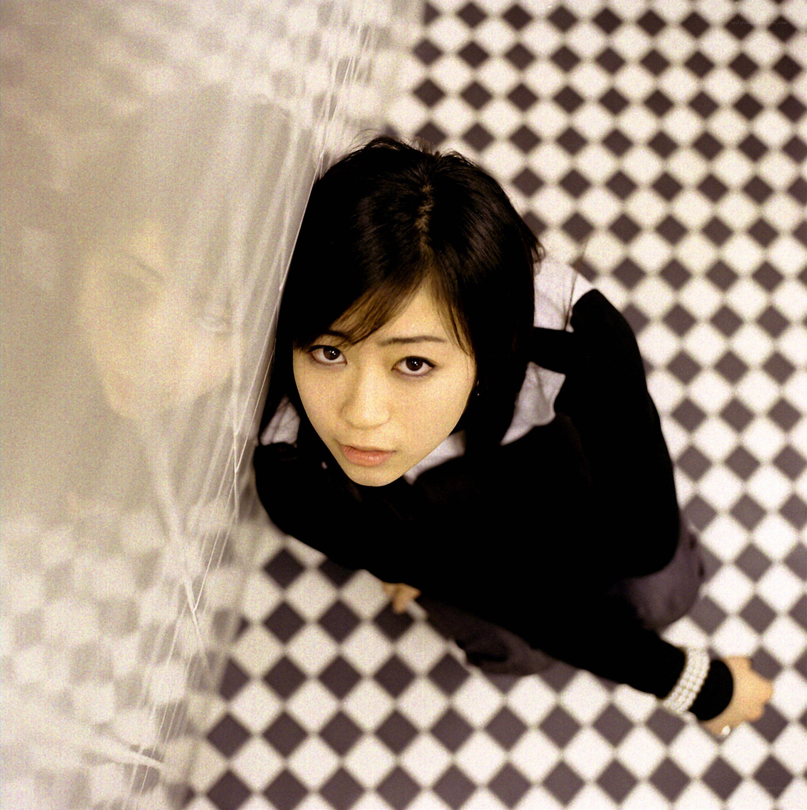 woman on checkered floor