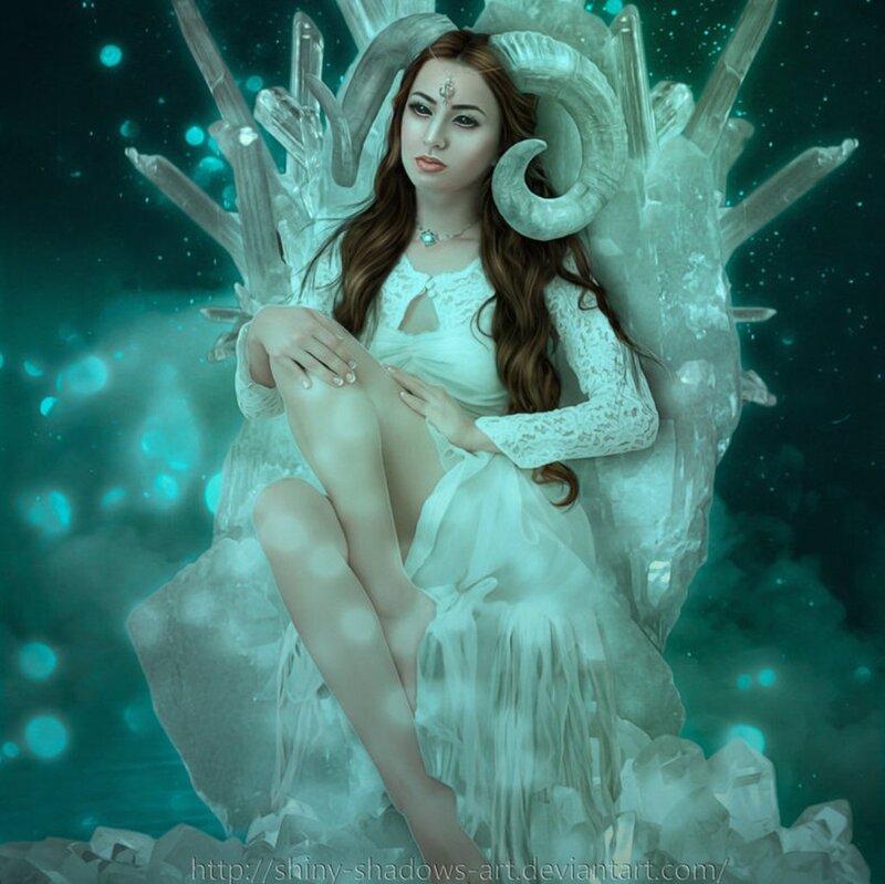 Woman on Crystal Throne