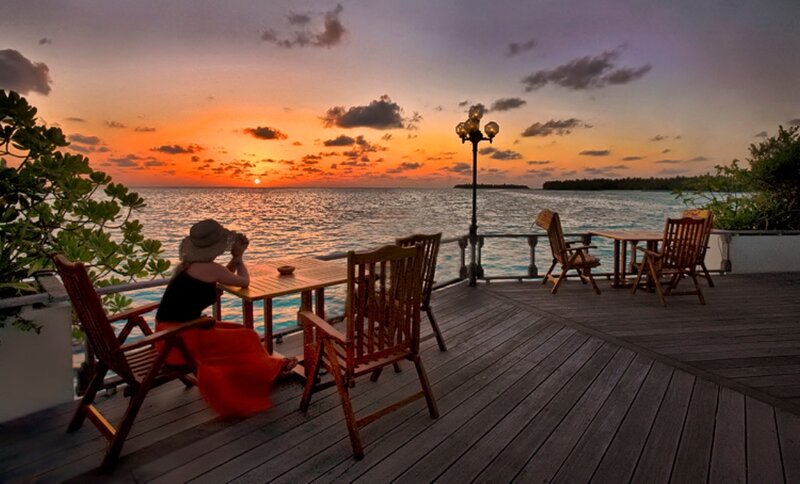 Woman on Deck at Sunset