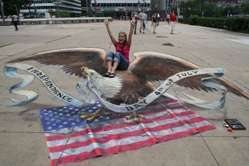 Woman on Eagle Drawing