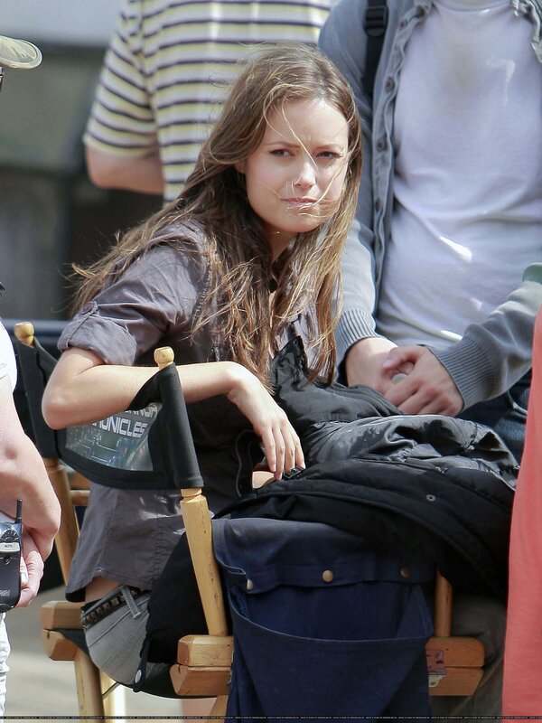 woman on film set