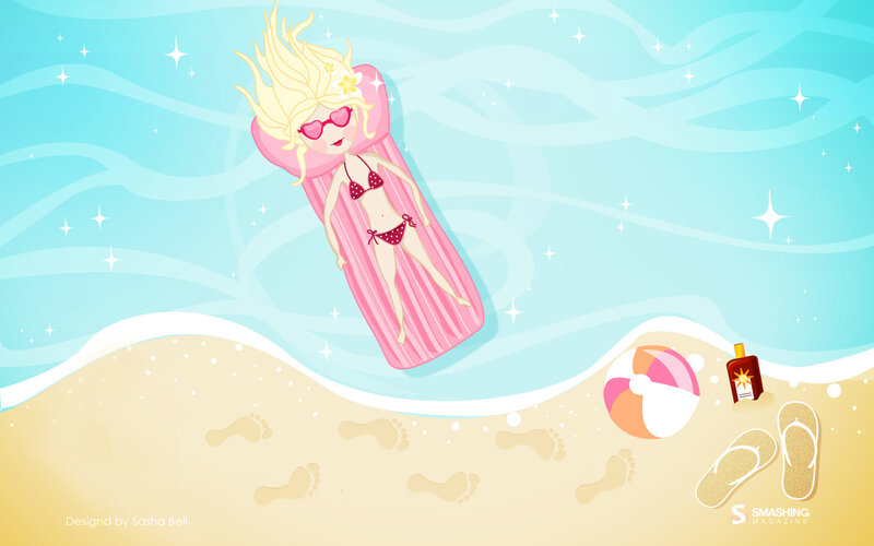 Woman on Floatie
