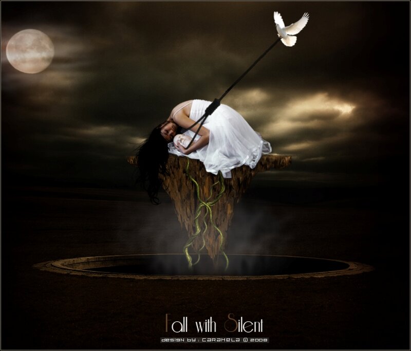 Woman on Floating Island — Black