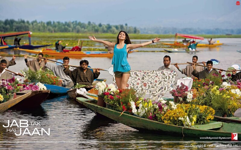 woman on flower boat