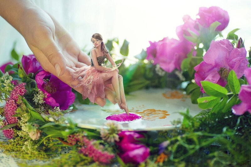 Woman on Flower Plate