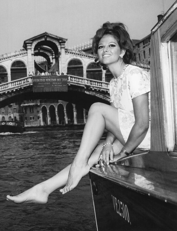 Woman on gondola in Venice