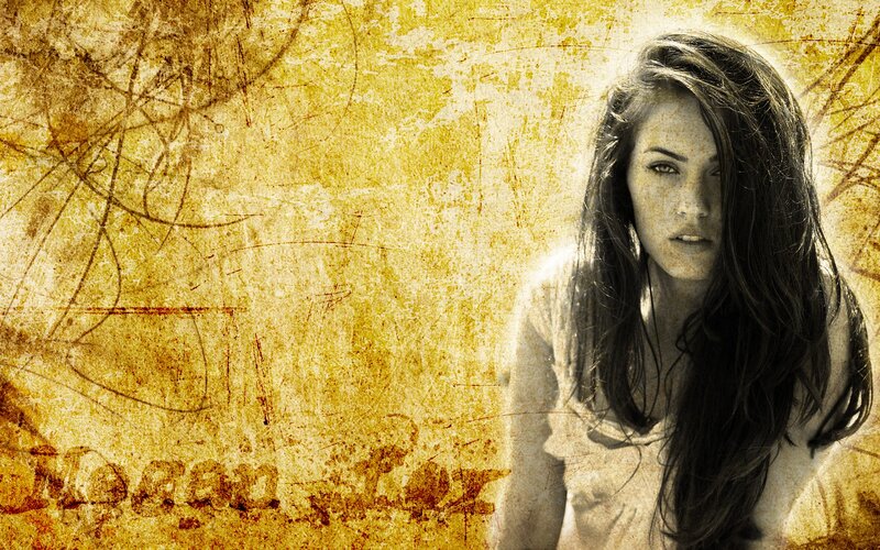 woman on grungy background