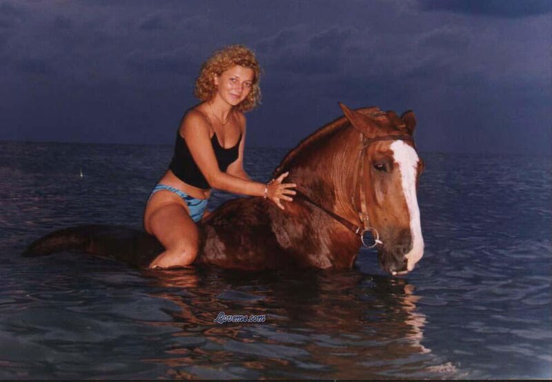 Woman on Horse in Water