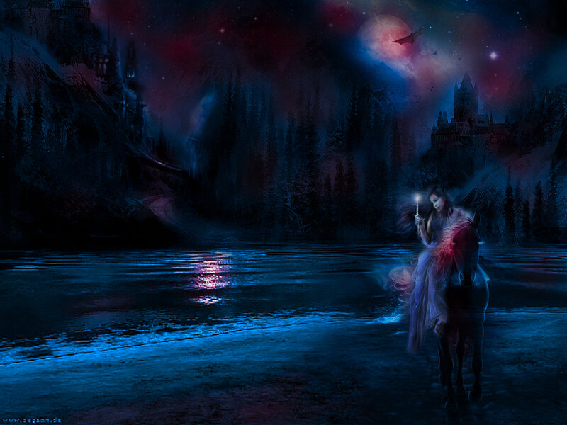Woman on Horse with Wand