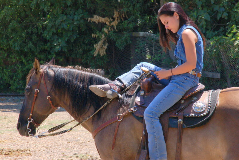 Woman on Horseback — Brown, Calm, Afternoon, Photograph