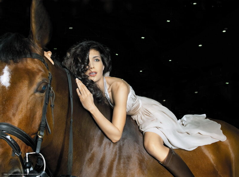 Woman on Horseback — Brown, Dramatic, Night, Photograph
