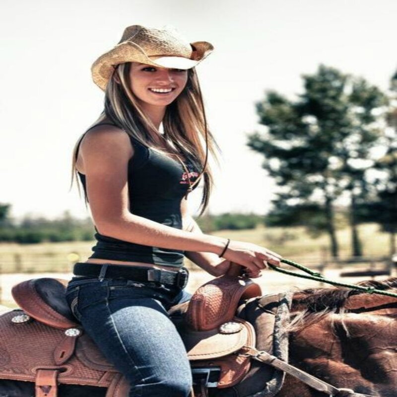 Woman on Horseback — Brown, Outdoor