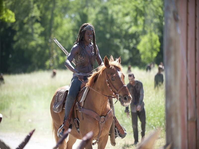 Woman on Horseback — Brown, Tense