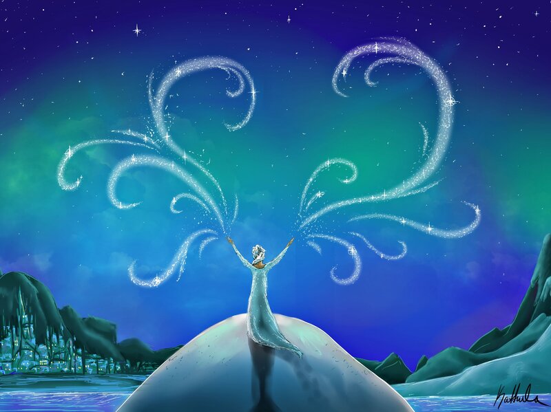 Woman on Ice Hill
