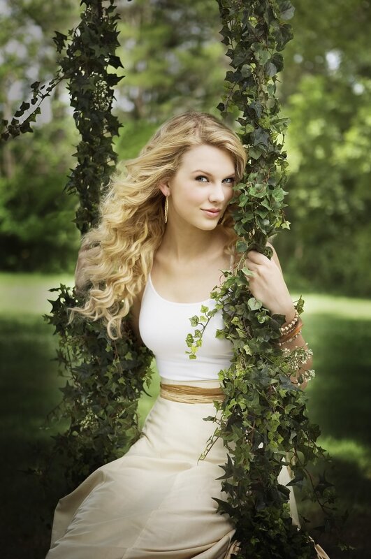 woman on ivy swing