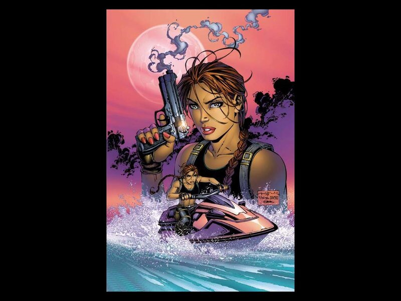 Woman on Jet Ski — Pink