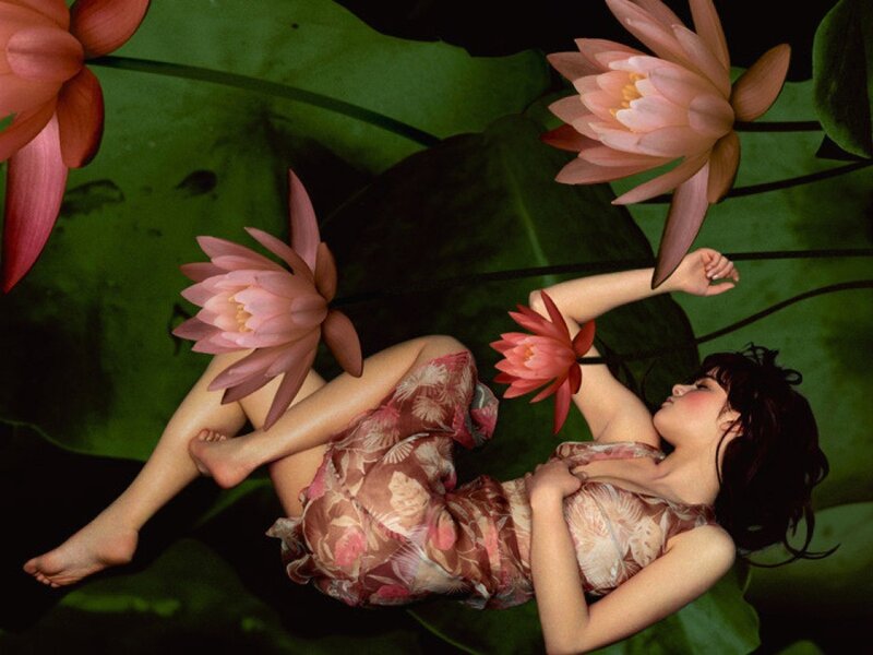 Woman on Lotus Leaves