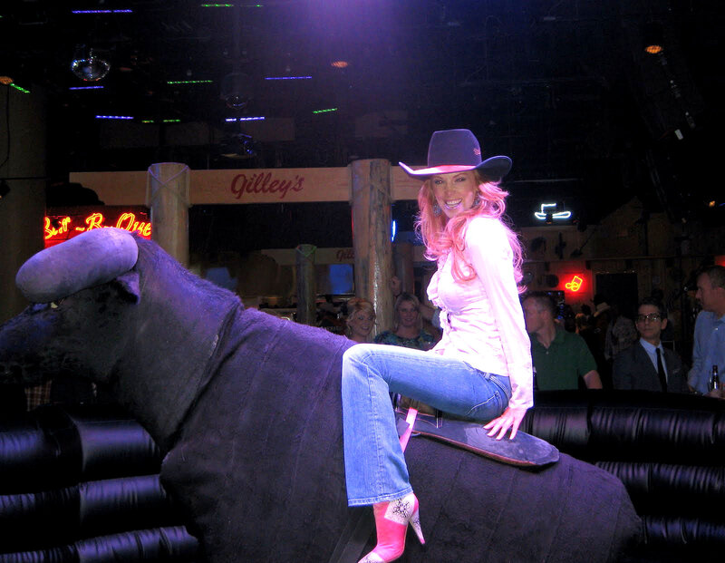 Woman on Mechanical Bull — Black