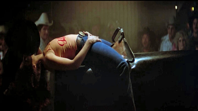 Woman on Mechanical Bull — Brown