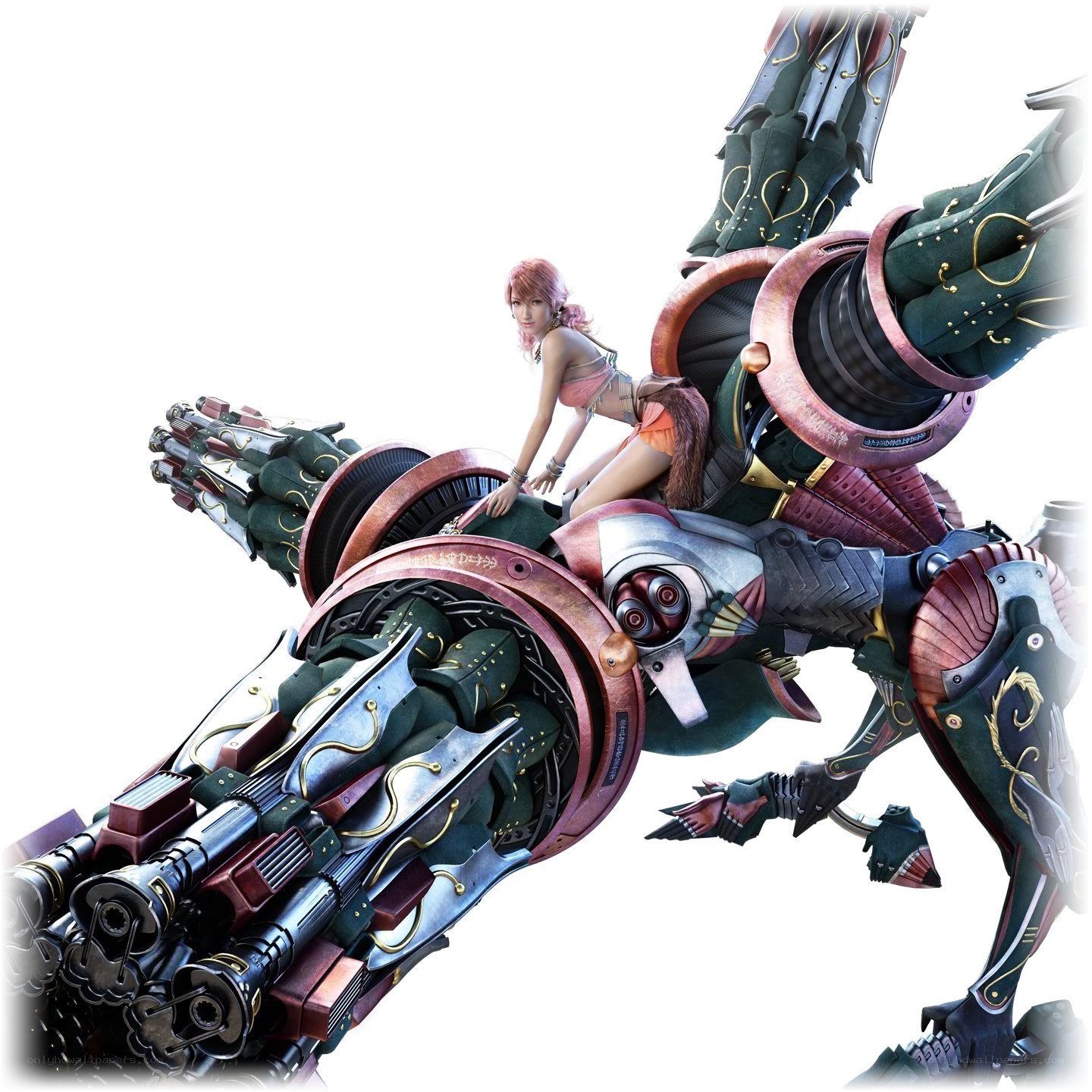 woman on mechanical creature