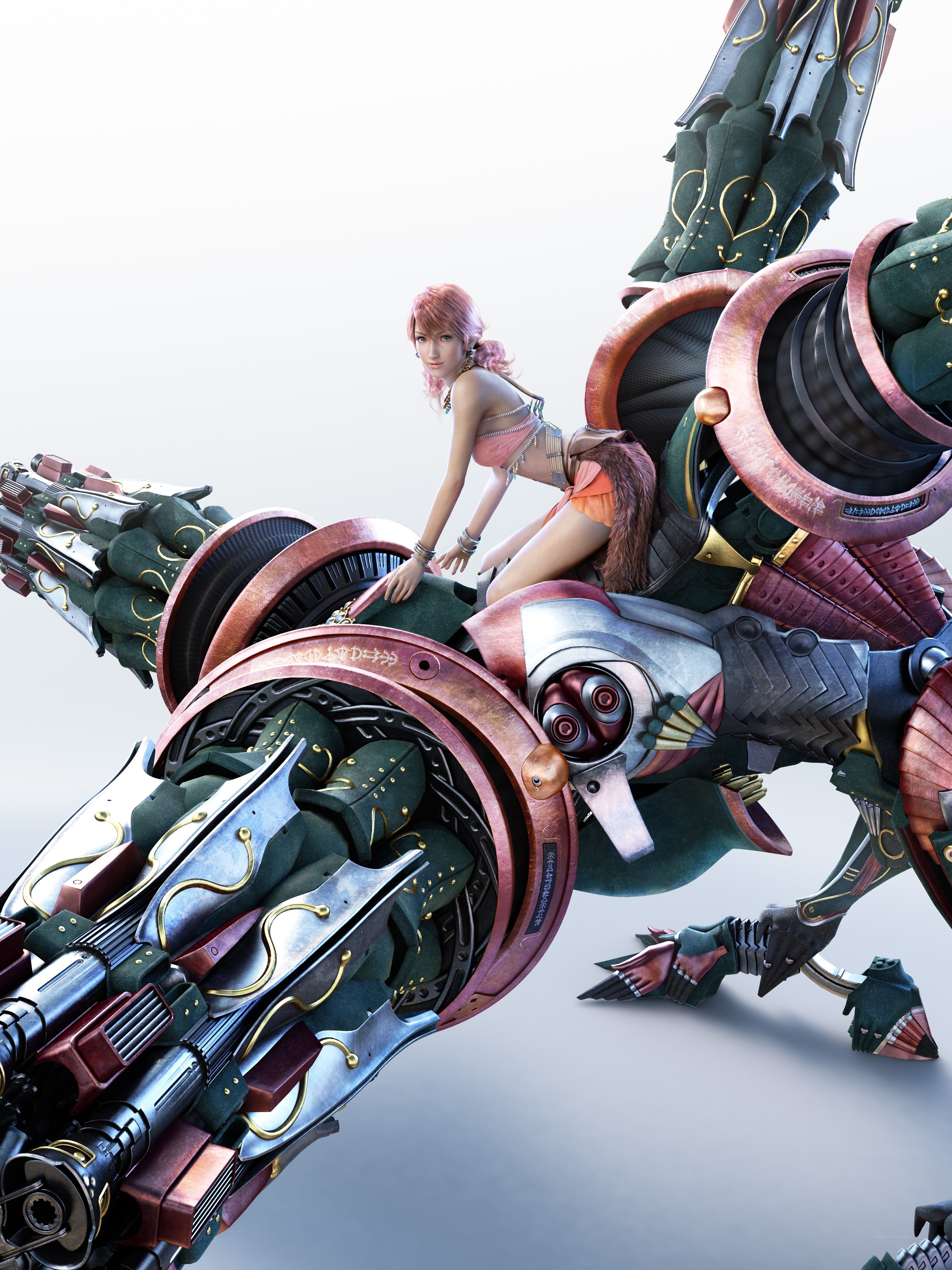 woman on mechanical creature