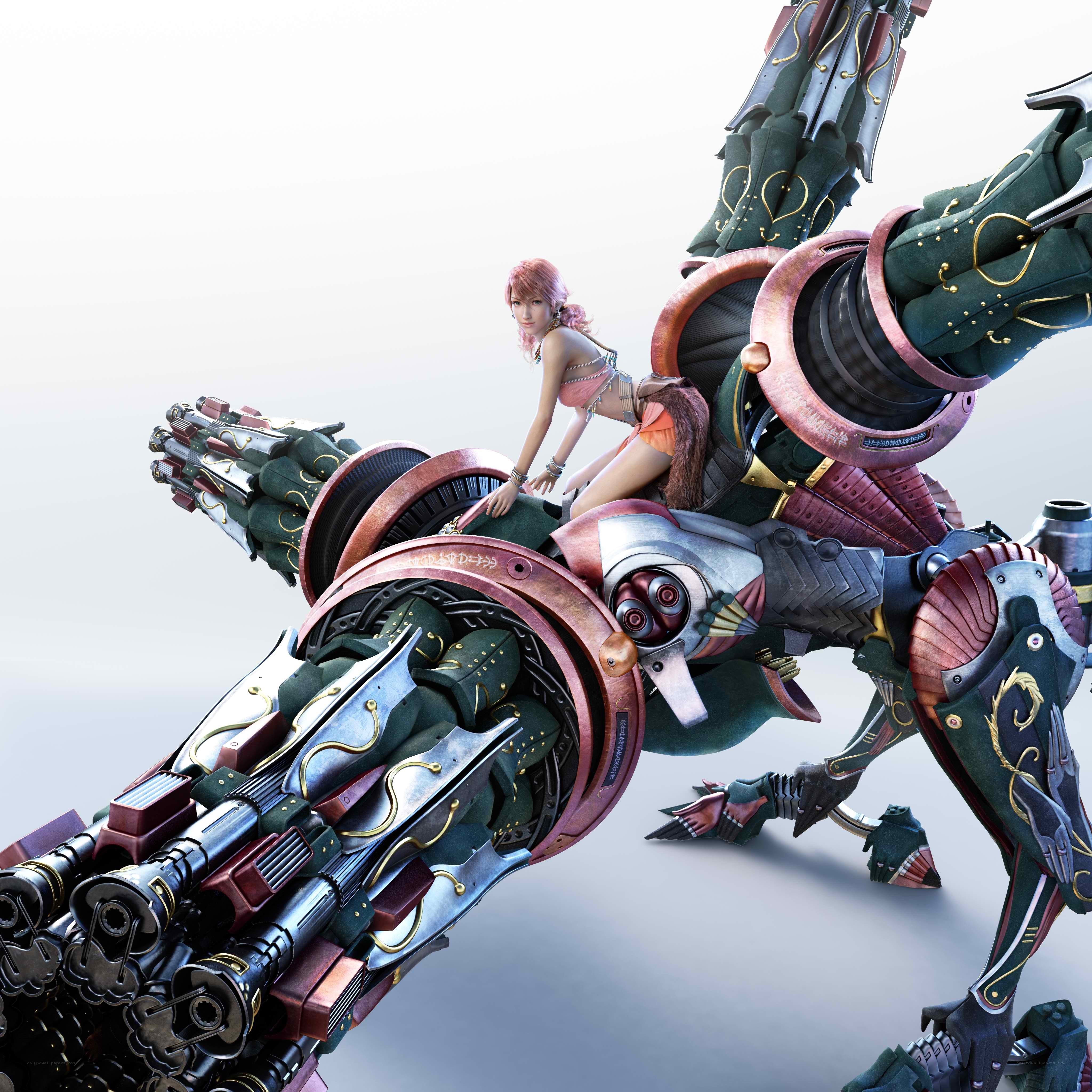 woman on mechanical creature