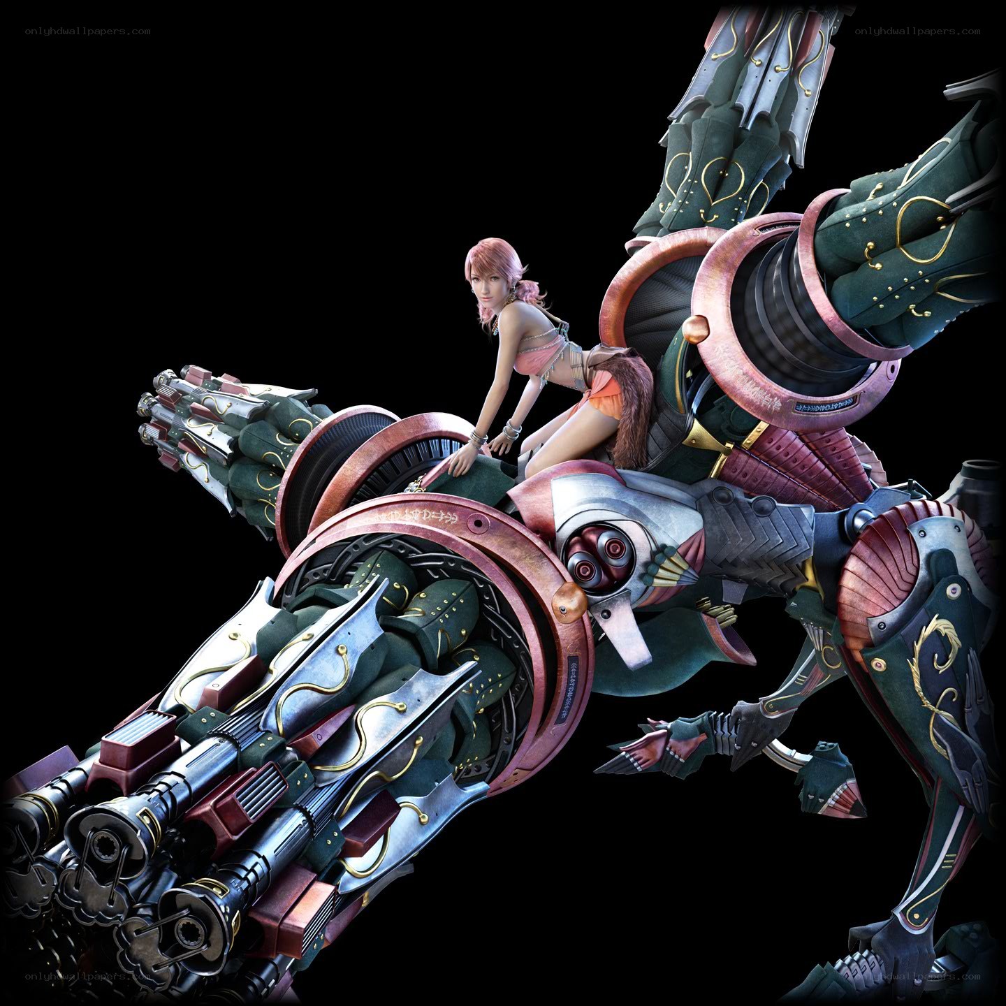 woman on mechanical creature