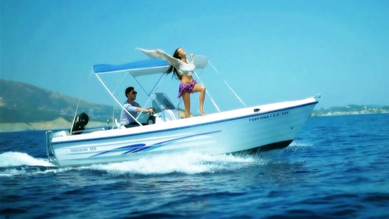 Woman on Motorboat