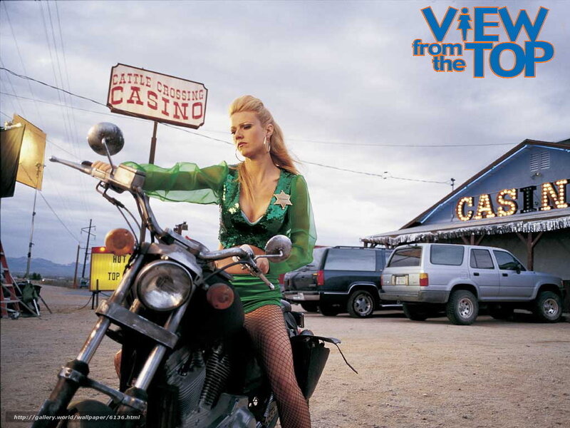 woman on motorcycle at casino