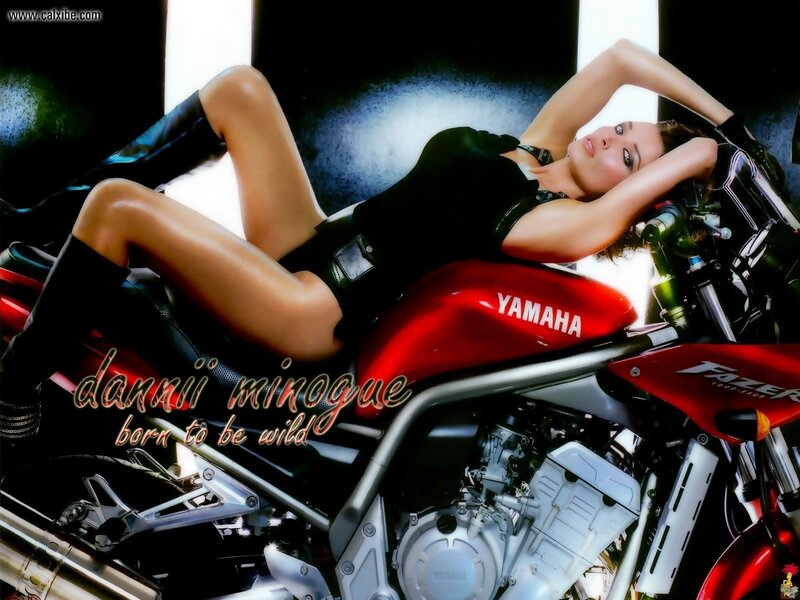 Woman on Motorcycle — Red, Dramatic, Photograph, Boots