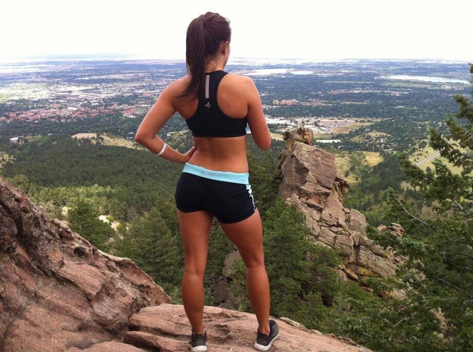 woman on mountain overlook