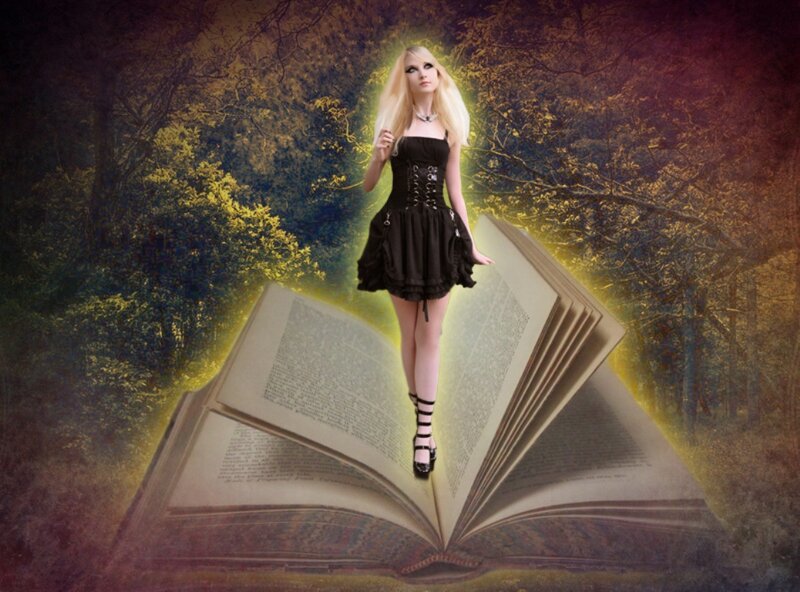 Woman on Open Book