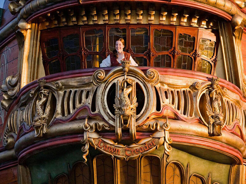 Woman on Ornate Ship
