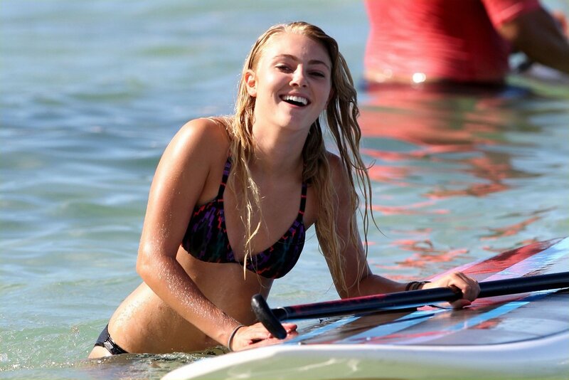 woman on paddleboard in water