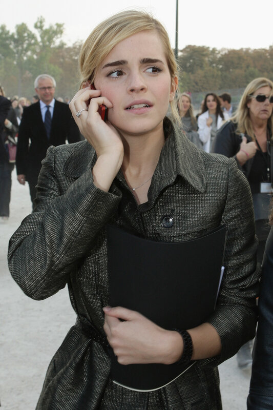 woman on phone outdoors