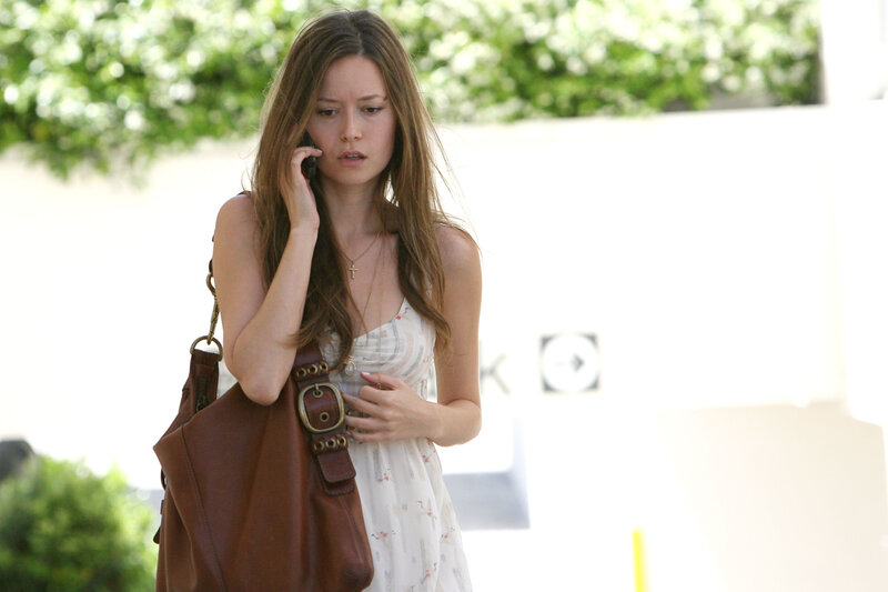 woman on phone outdoors