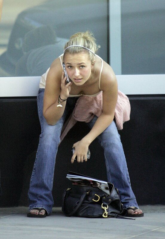 woman on phone outside