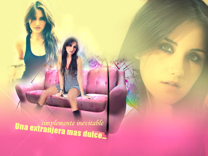woman on pink couch collage