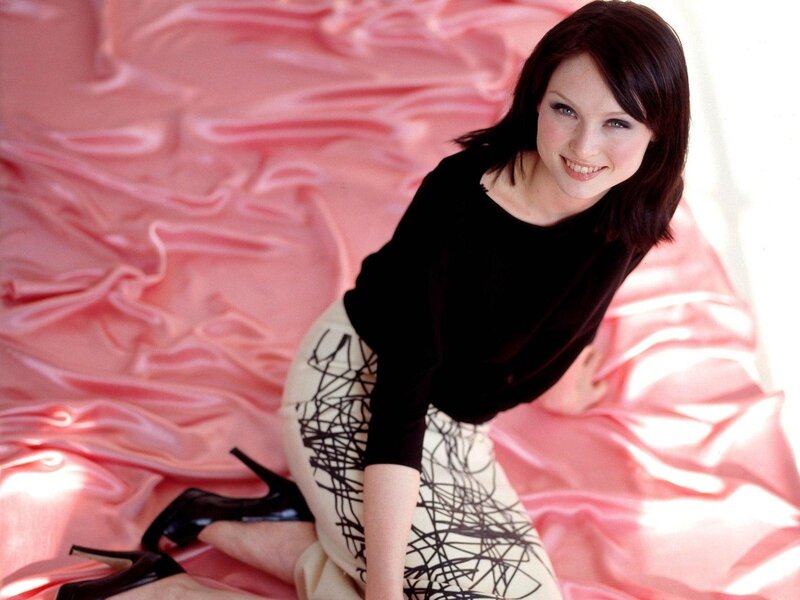 Woman on Pink Fabric