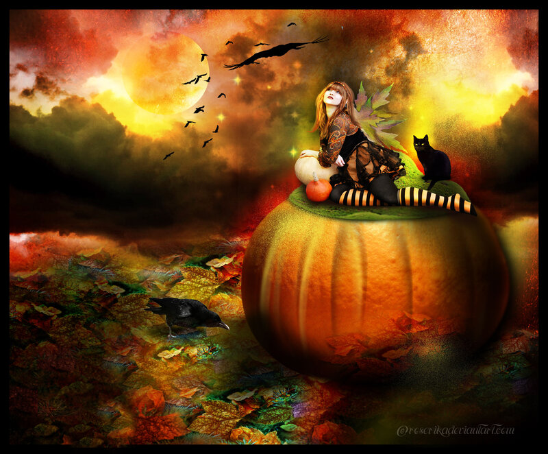 Woman on Pumpkin — Orange