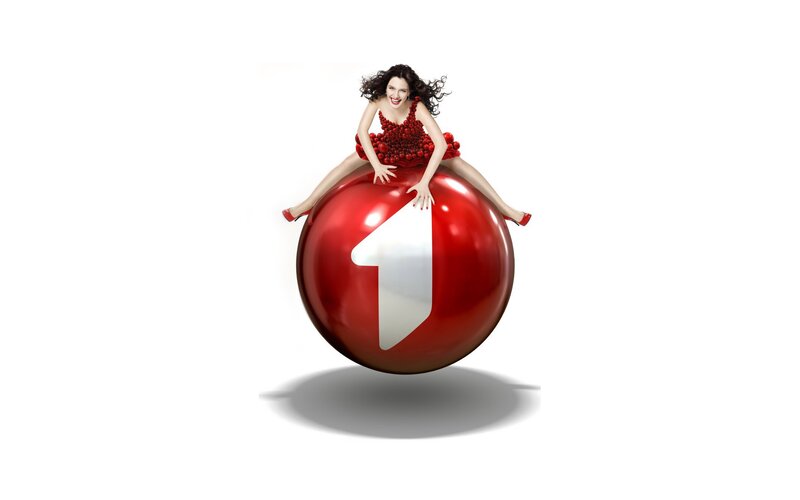 Woman on Red Ball