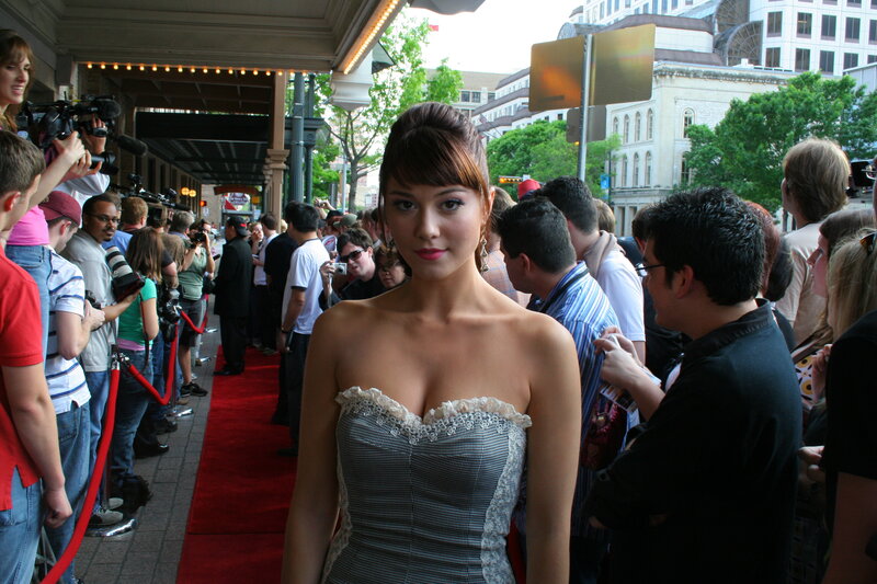 Woman on red carpet at event