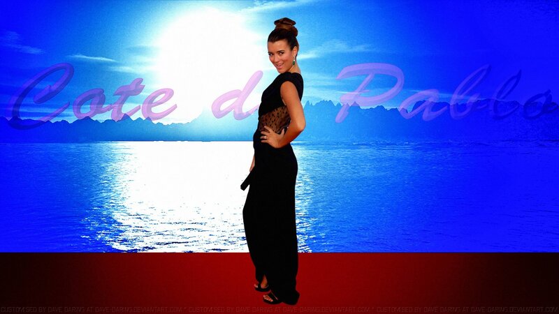 Woman on Red Carpet — Blue, Dramatic