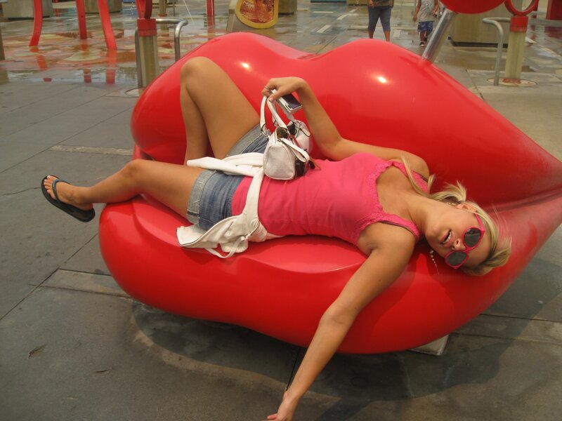 Woman on Red Lips