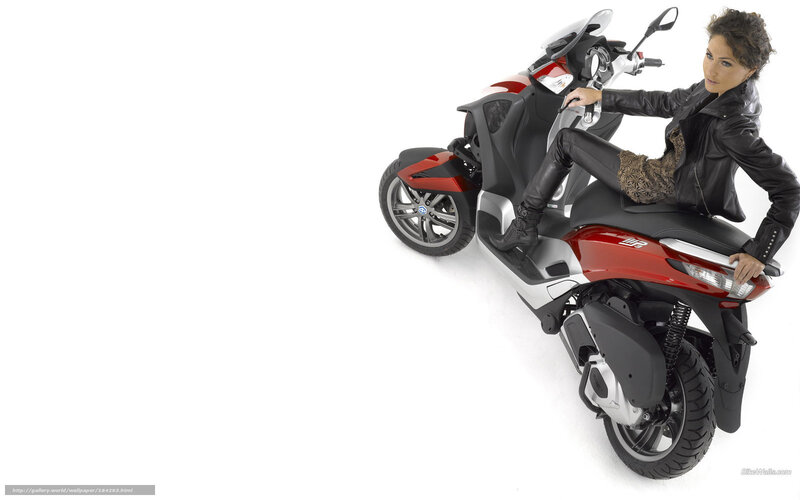 Woman on Red Scooter — Confident
