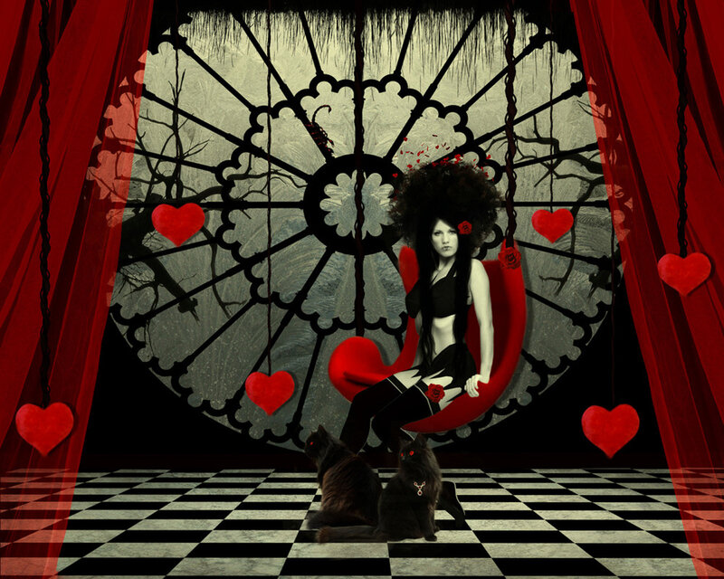 Woman on Red Swing