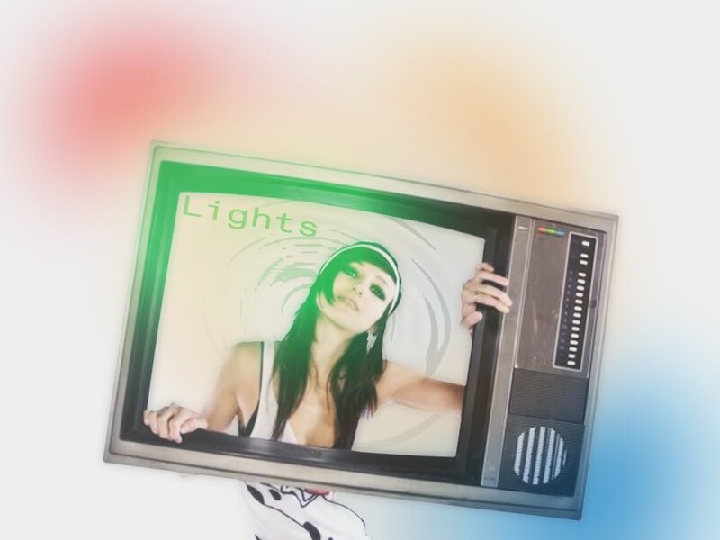 woman on retro TV screen