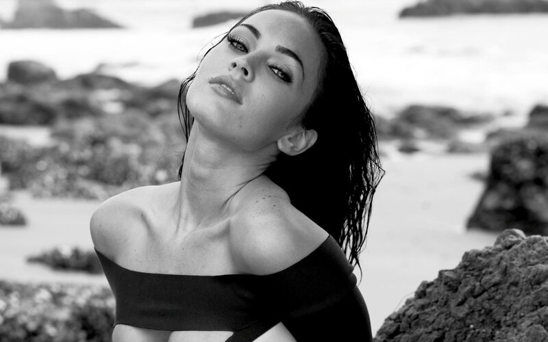 woman on rocky beach